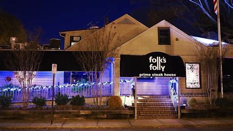 Folk's folly restaurant - Apr 4, 2016 · In 2003, Thomas Boggs, already established for his Huey’s restaurants, joined Folk’s Folly as a managing partner. Today, the restaurant occupies its same location and is still family owned by Folk’s four sons, Tripp, Carey, Chris, and Michael Folk, and Boggs’ three daughters, Lauren McHugh Robinson, Ashley Robilio, and Samantha Dean. 